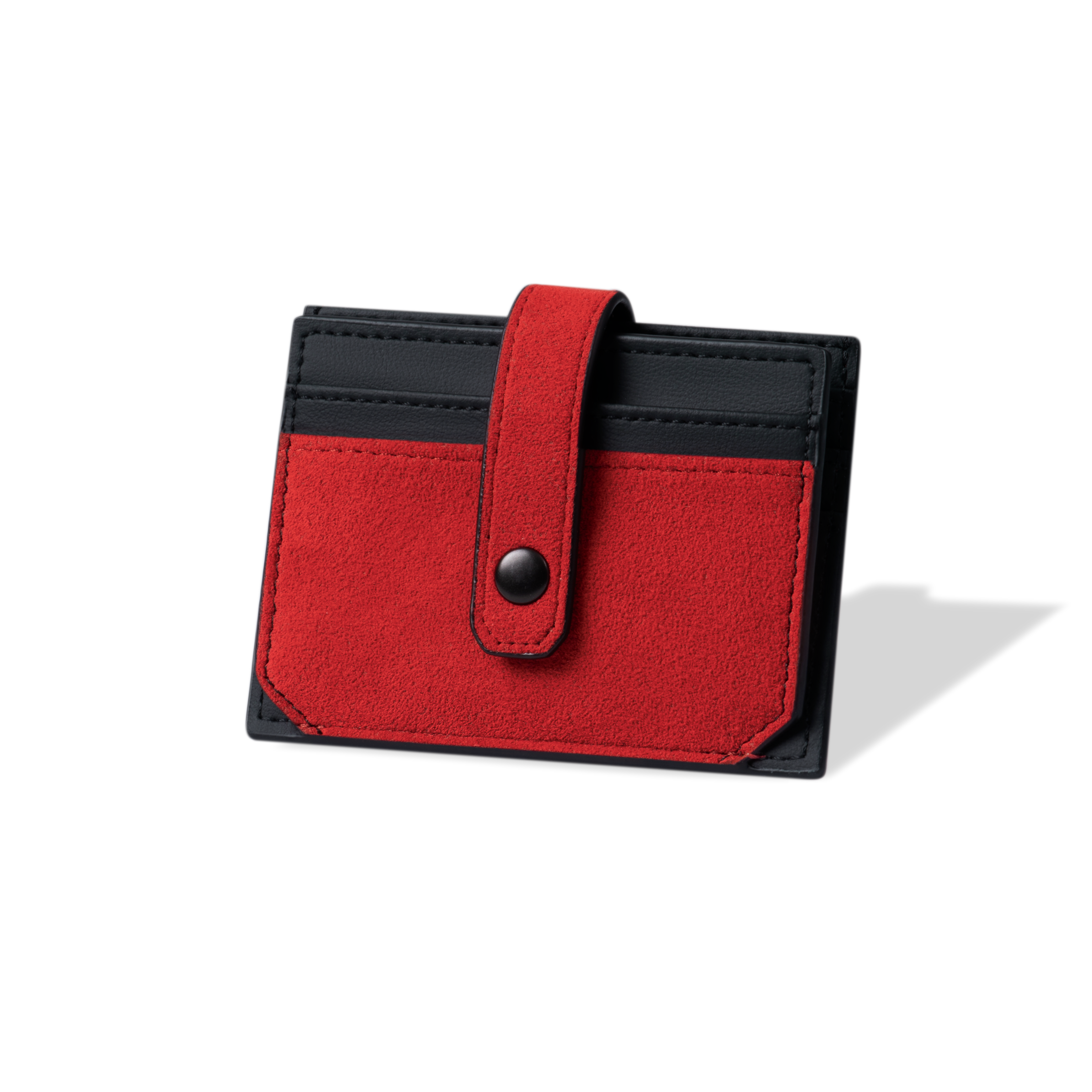 RFID-Blocking Alcantara Slim Wallet Trendportss#color_red