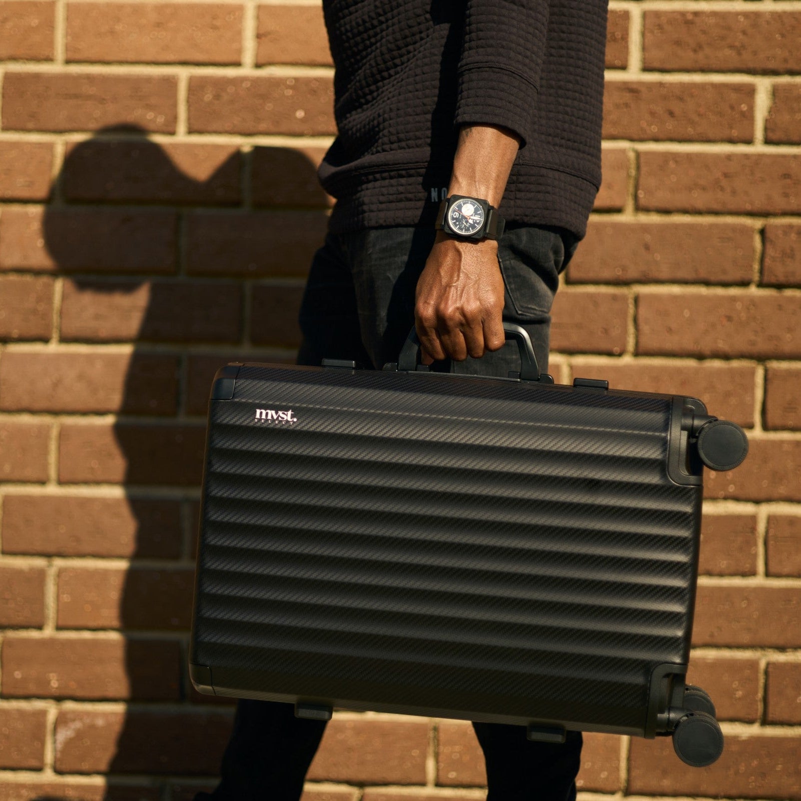 SPACE Aluminum Suitcase Black Trendportss