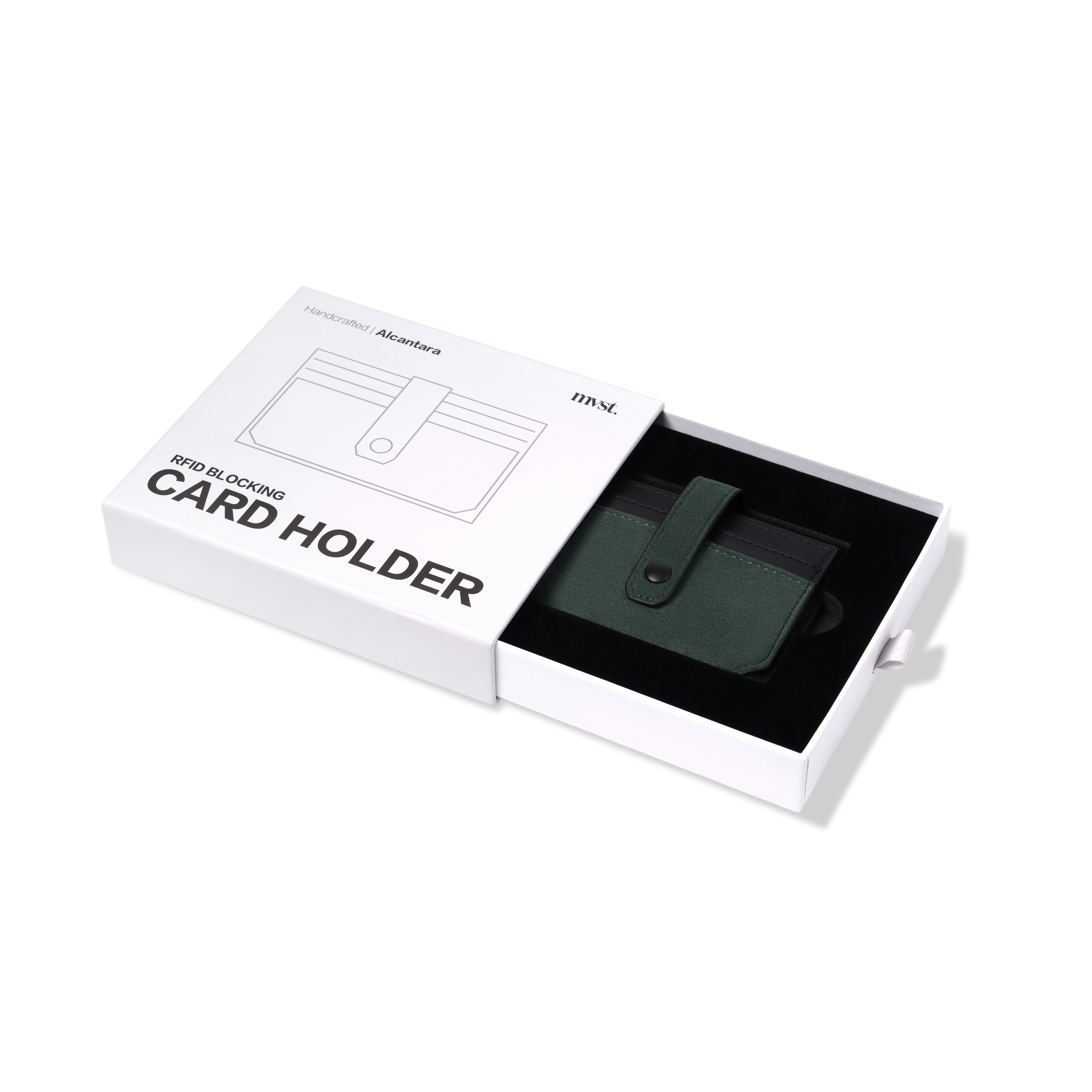 RFID-Blocking Alcantara Slim Wallet Trendportss#color_green