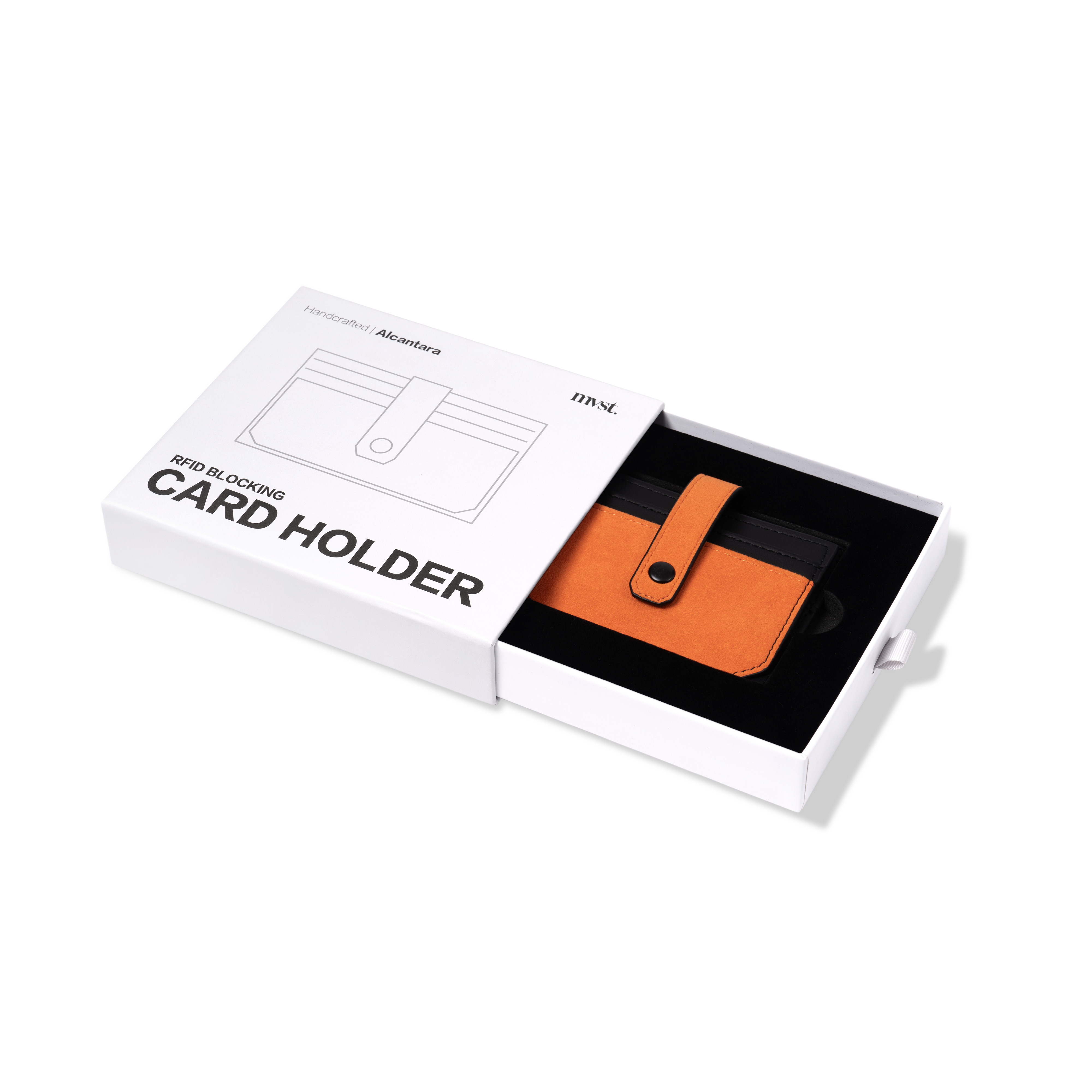 RFID-Blocking Alcantara Slim Wallet Trendportss#color_orange