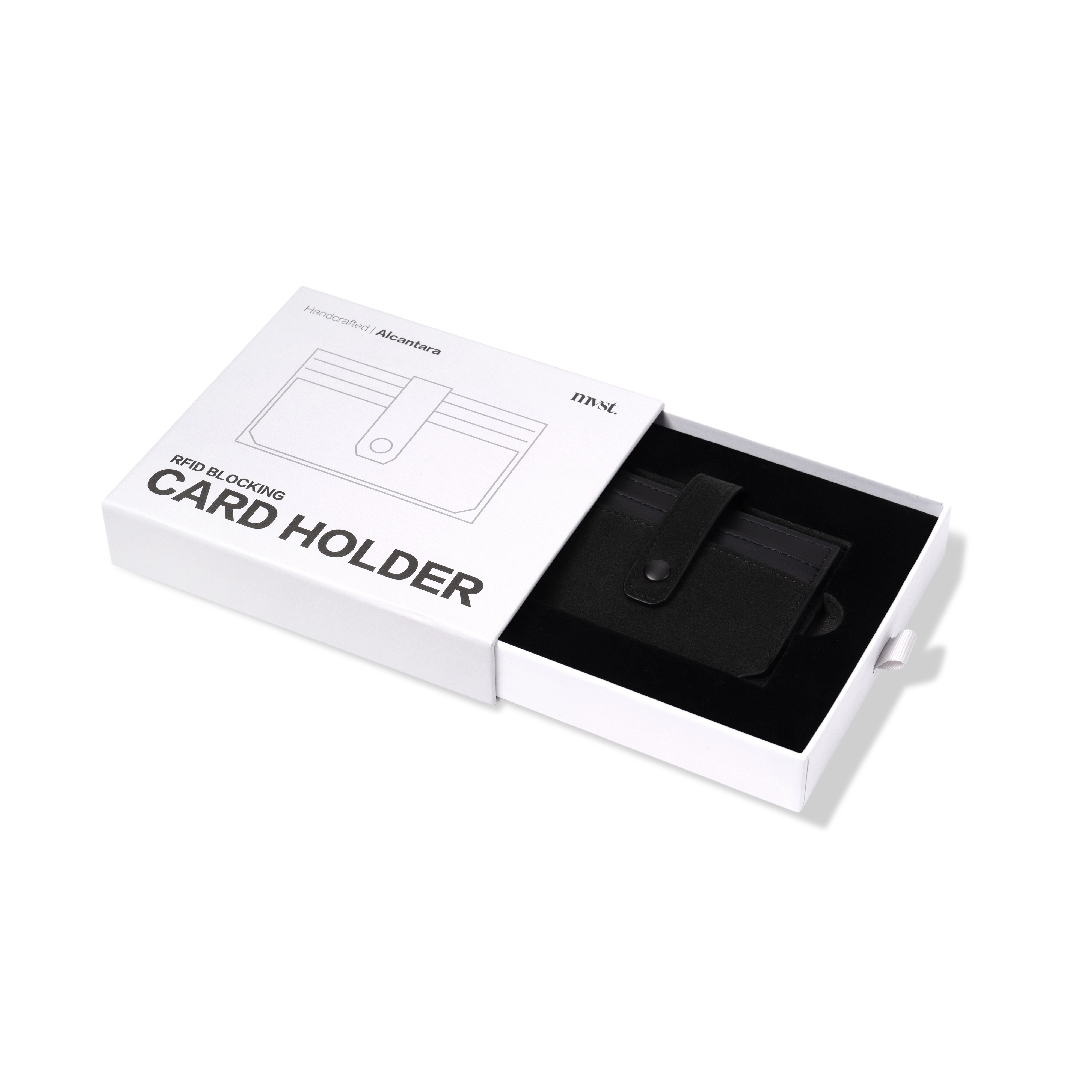 RFID-Blocking Alcantara Slim Wallet Trendportss#color_black