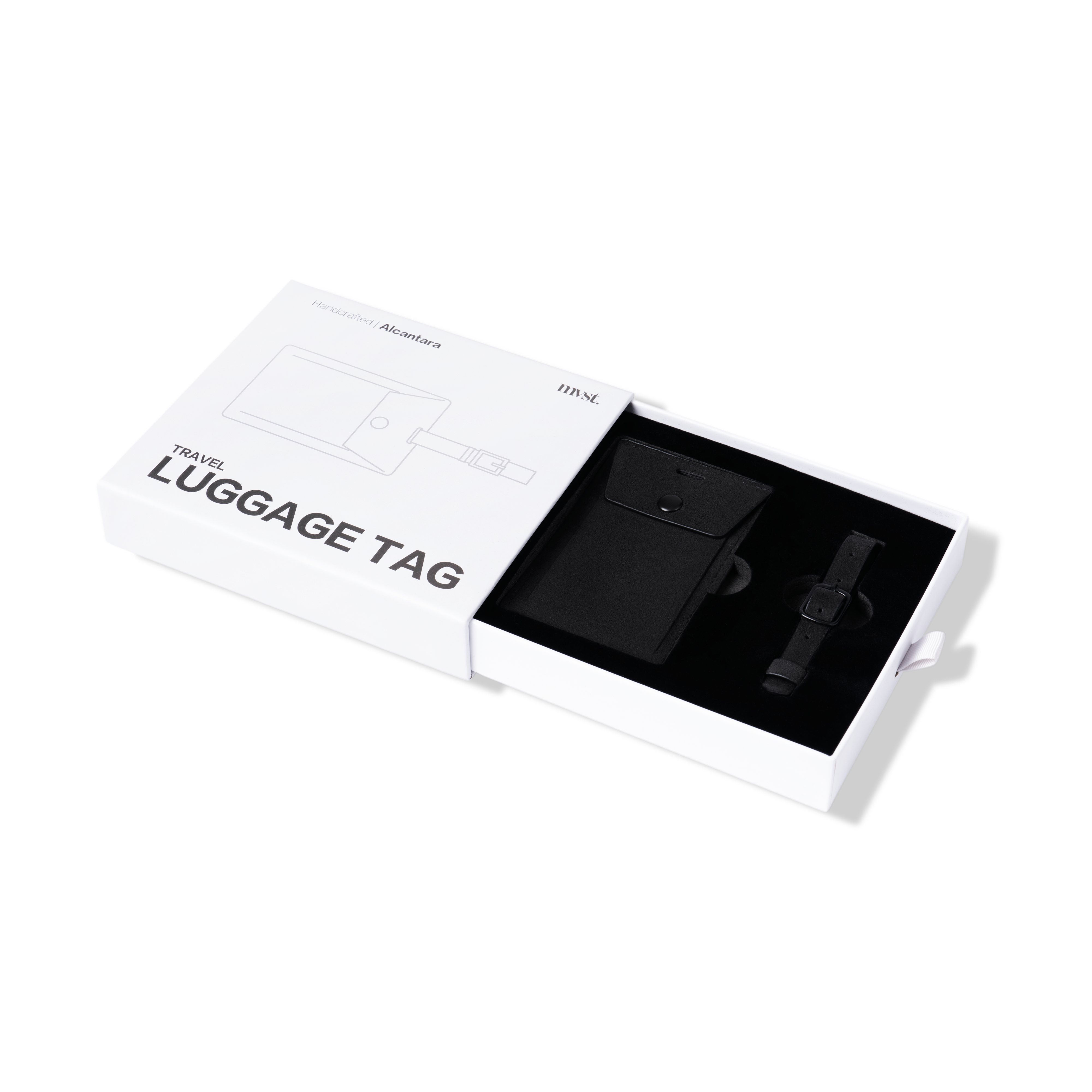 Alcantara Luggage Tag Trendportss#color_black