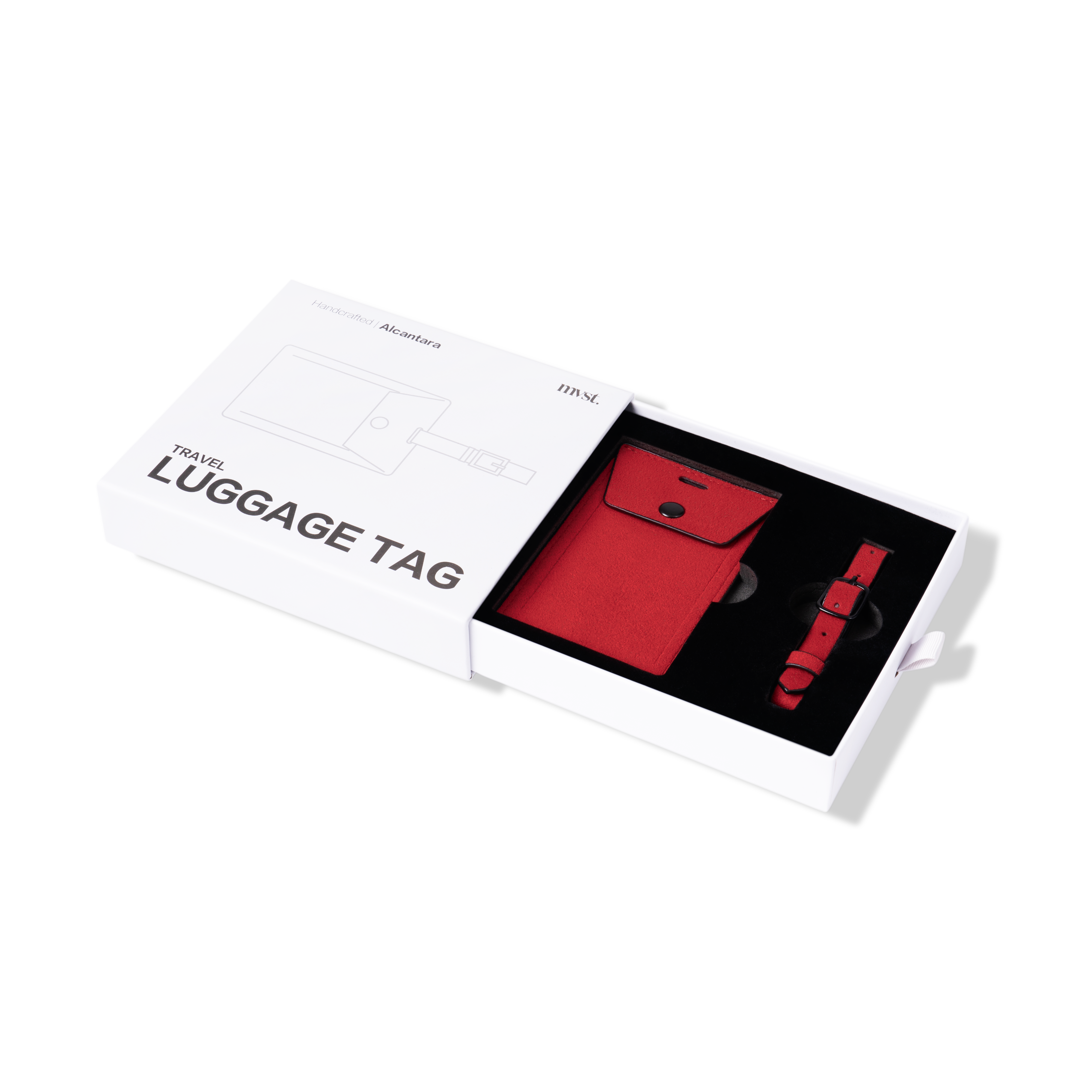 Alcantara Luggage Tag Trendportss#color_red