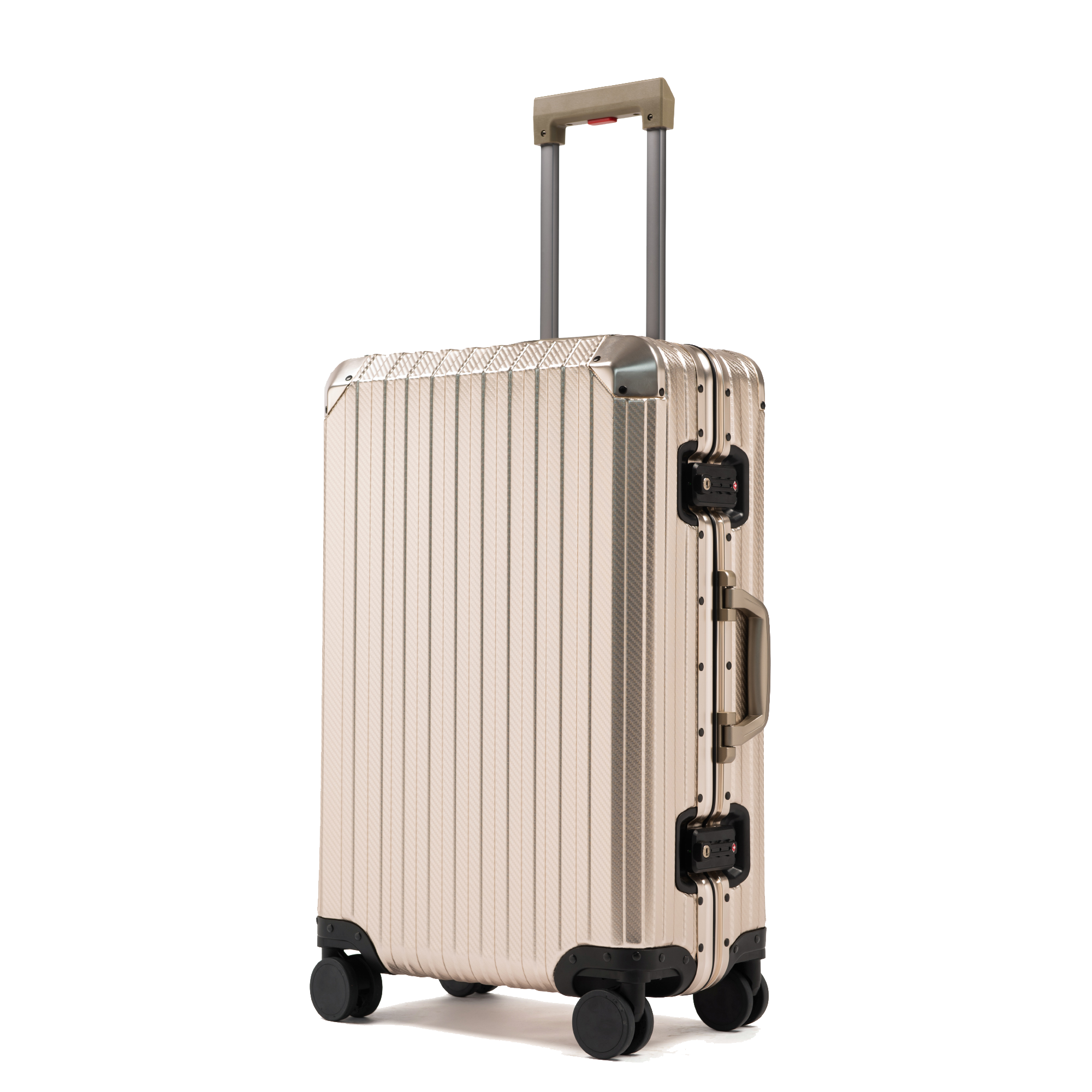 TREK Aluminum Suitcase Champagne Trendportss
