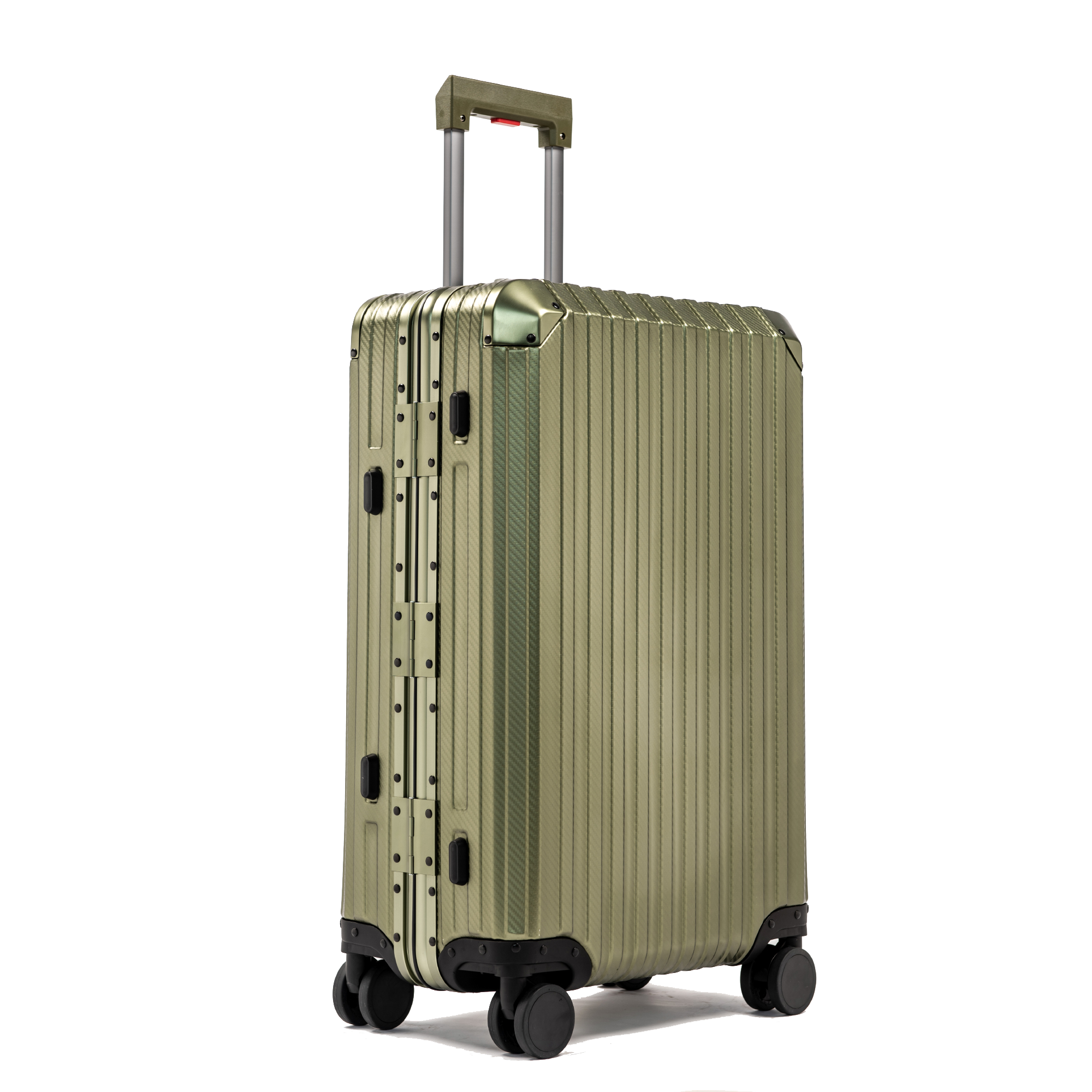 TREK Aluminum Suitcase Army Green Trendportss