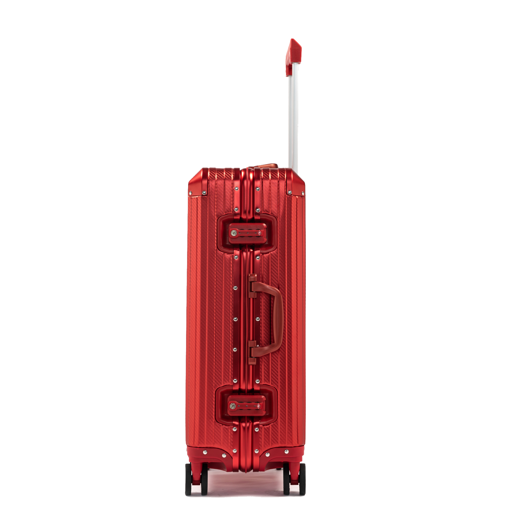 TREK Aluminum Suitcase Red Trendportss