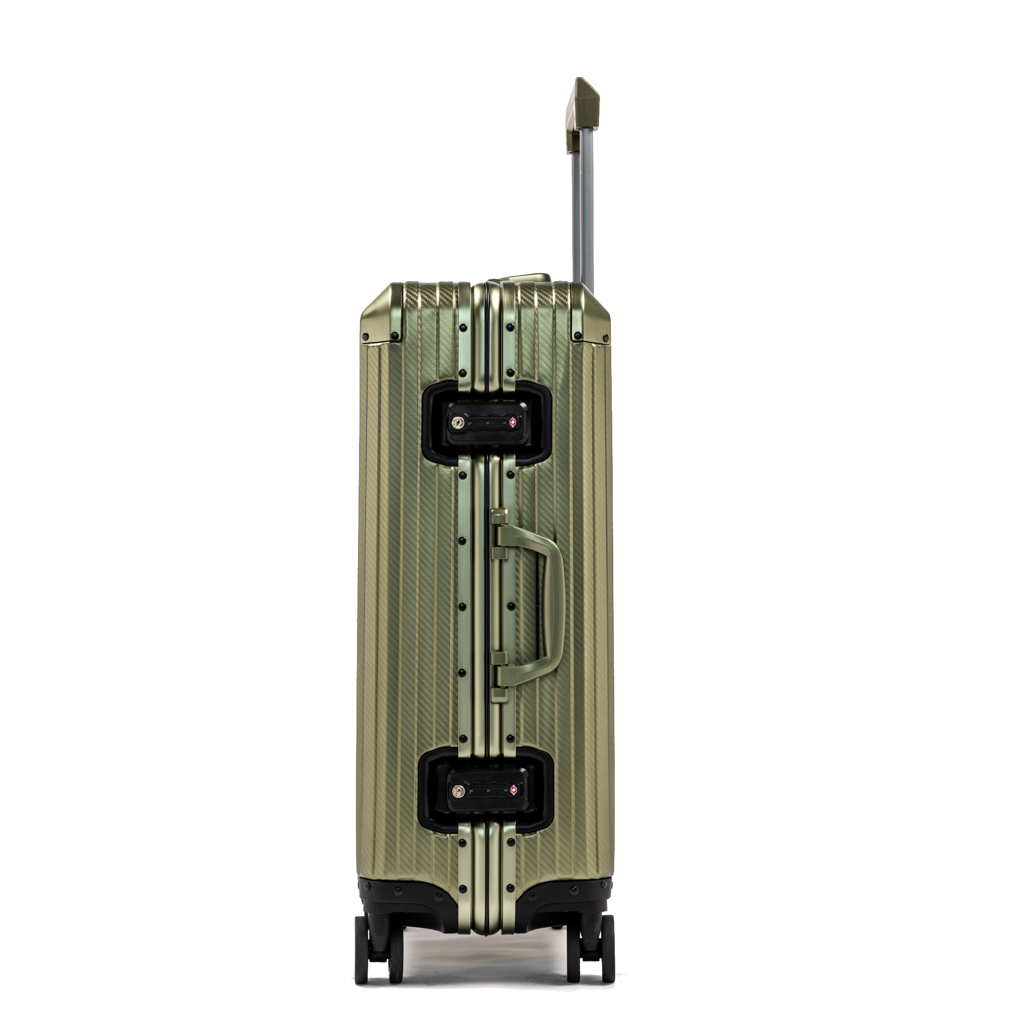 TREK Aluminum Suitcase Army Green Trendportss