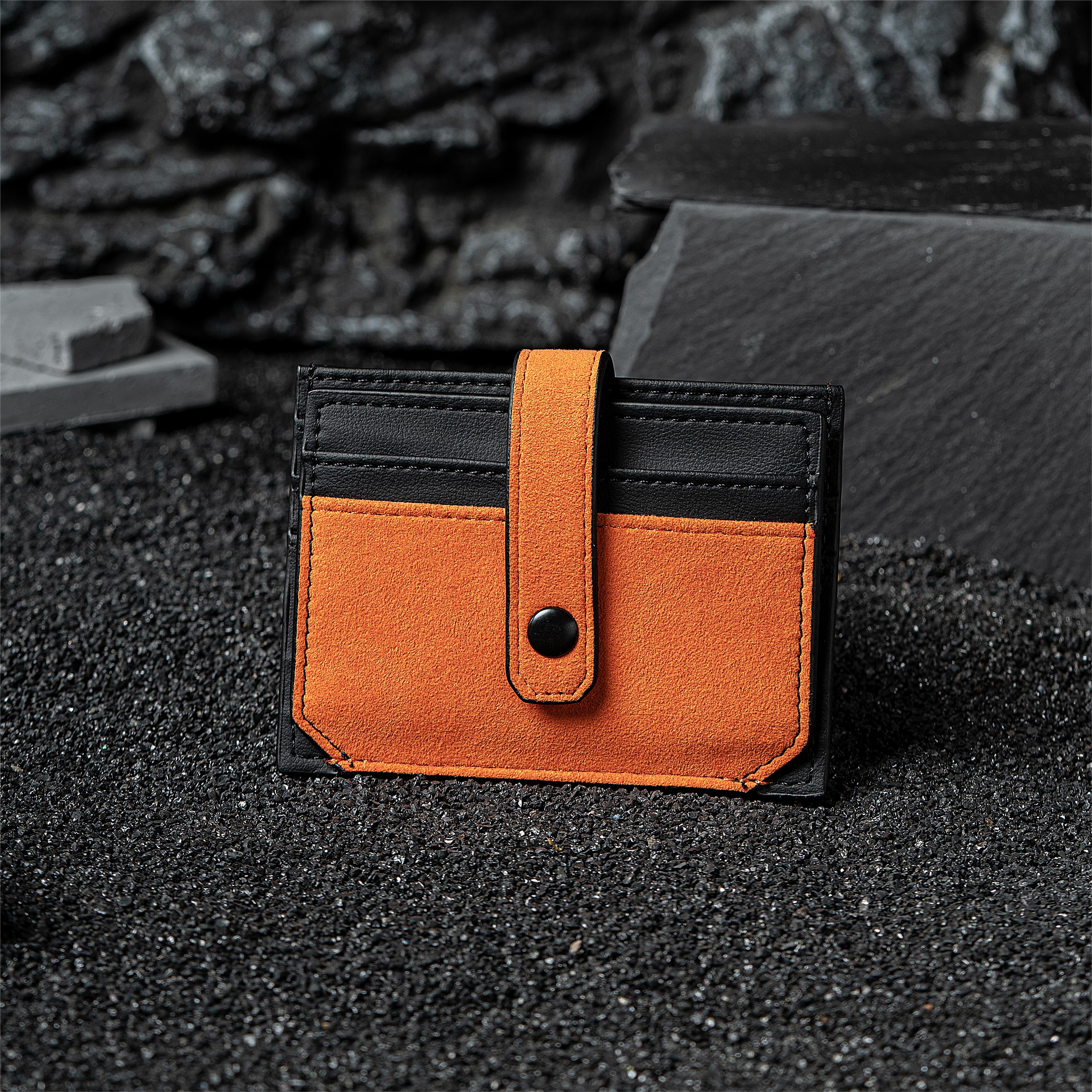 RFID-Blocking Alcantara Slim Wallet Trendportss#color_orange
