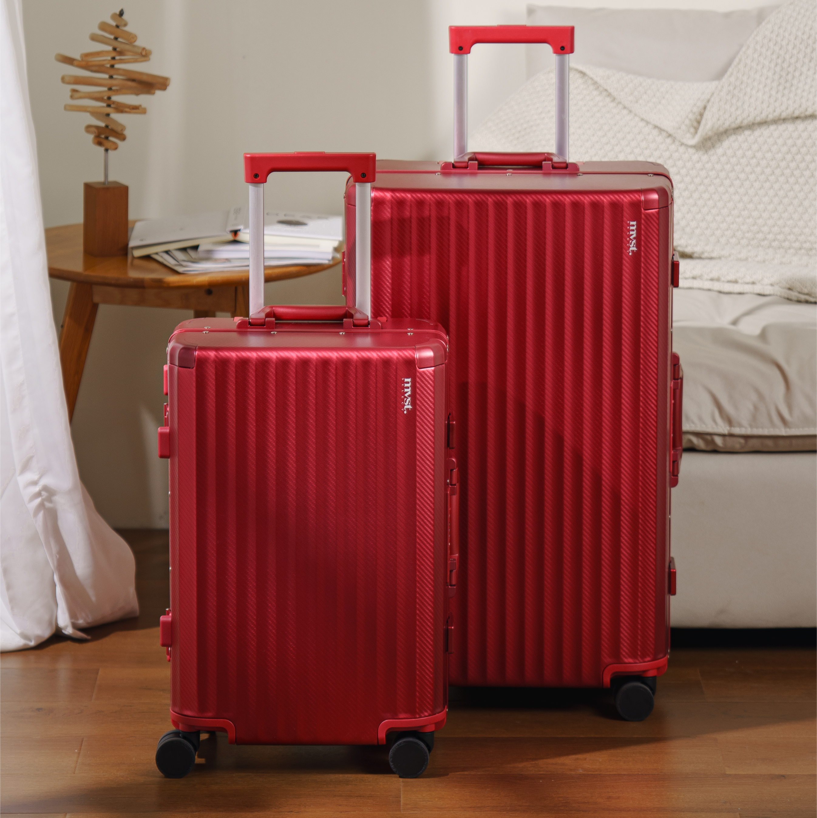 SPACE Aluminum Suitcase Red
