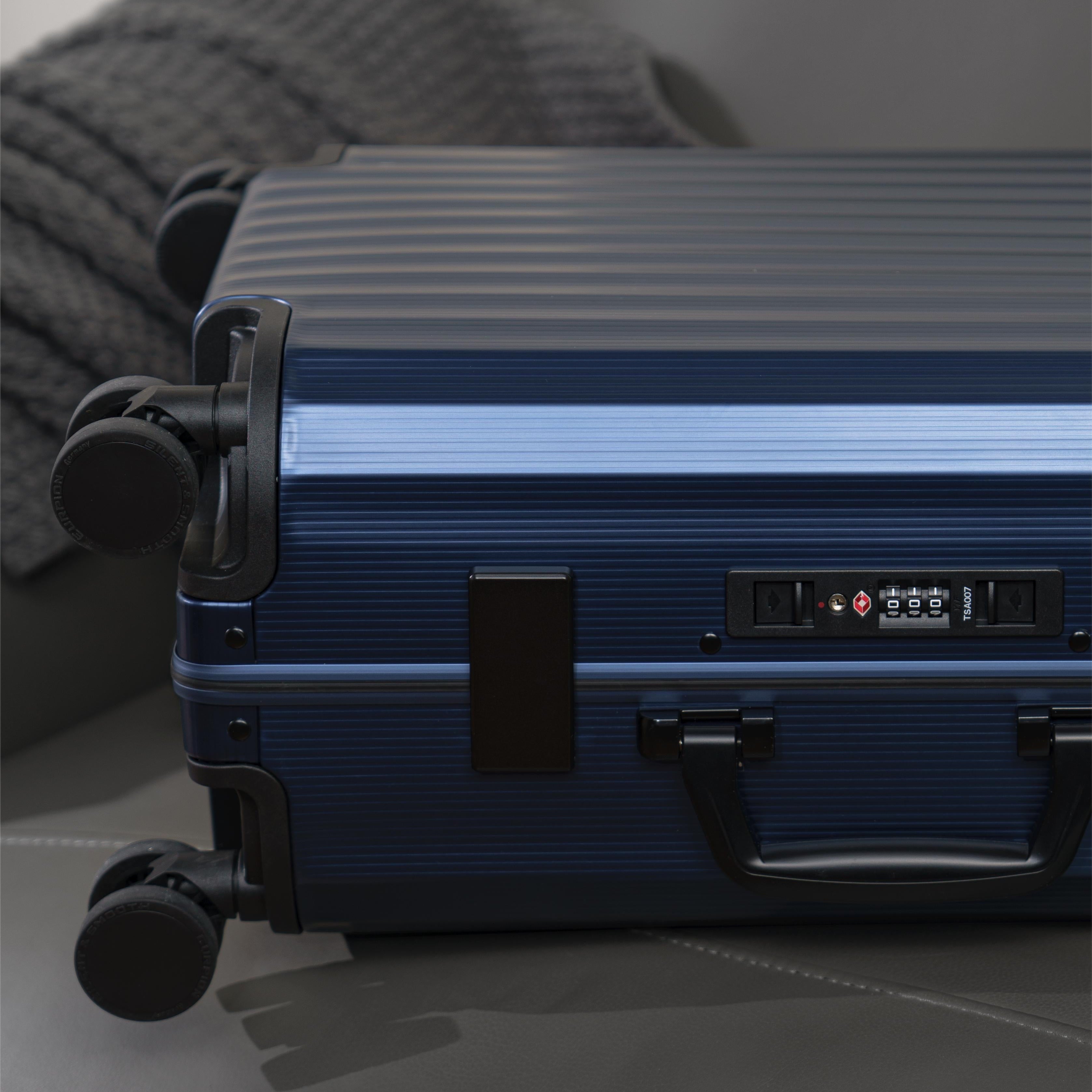 SPACE Aluminum Suitcase Navy Trendportss