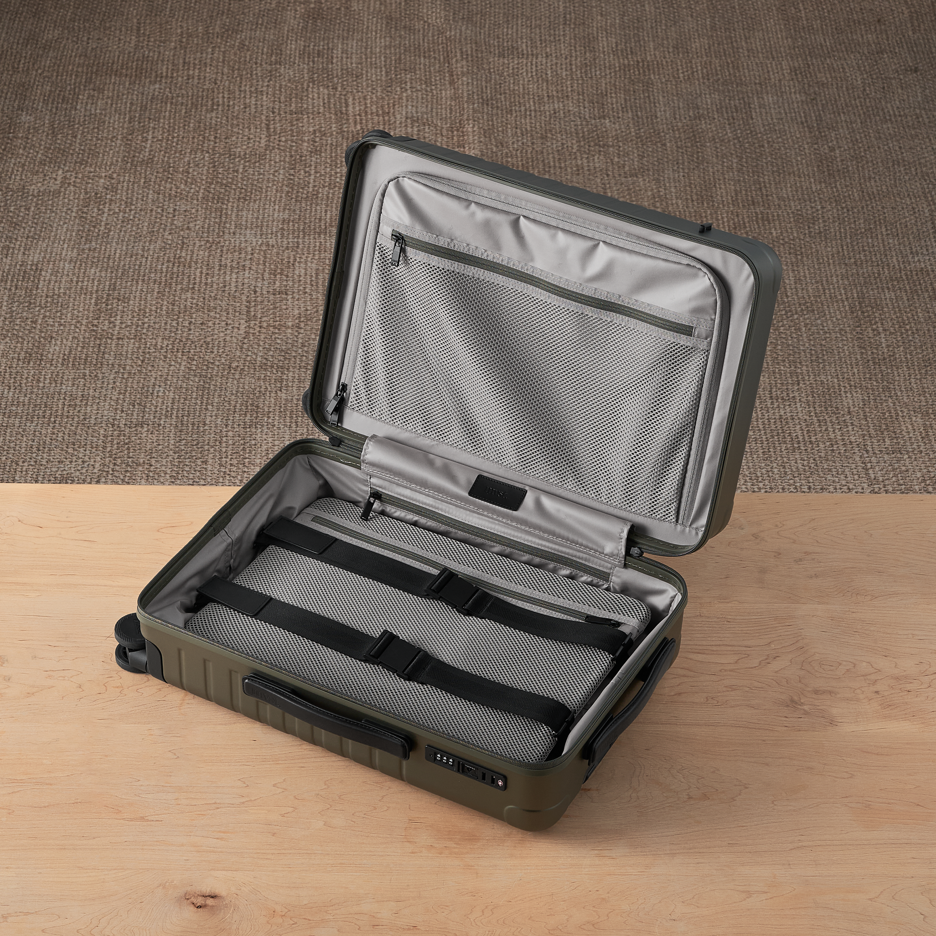 Essential Collection Suitcase Dark Olive Metallic Trendportss#size_Carry-On