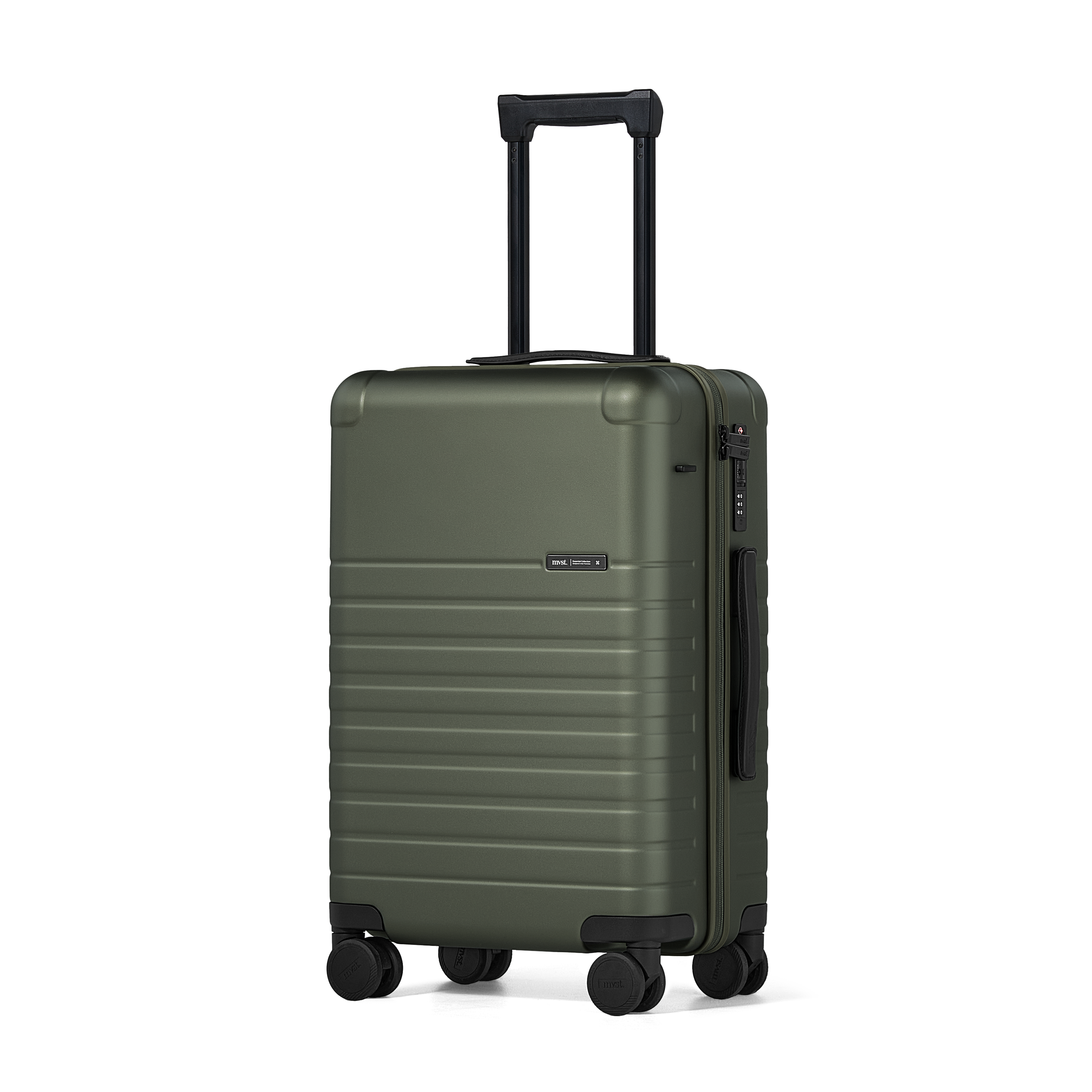 Essential Collection Suitcase Dark Olive Metallic Trendportss#size_Carry-On Plus