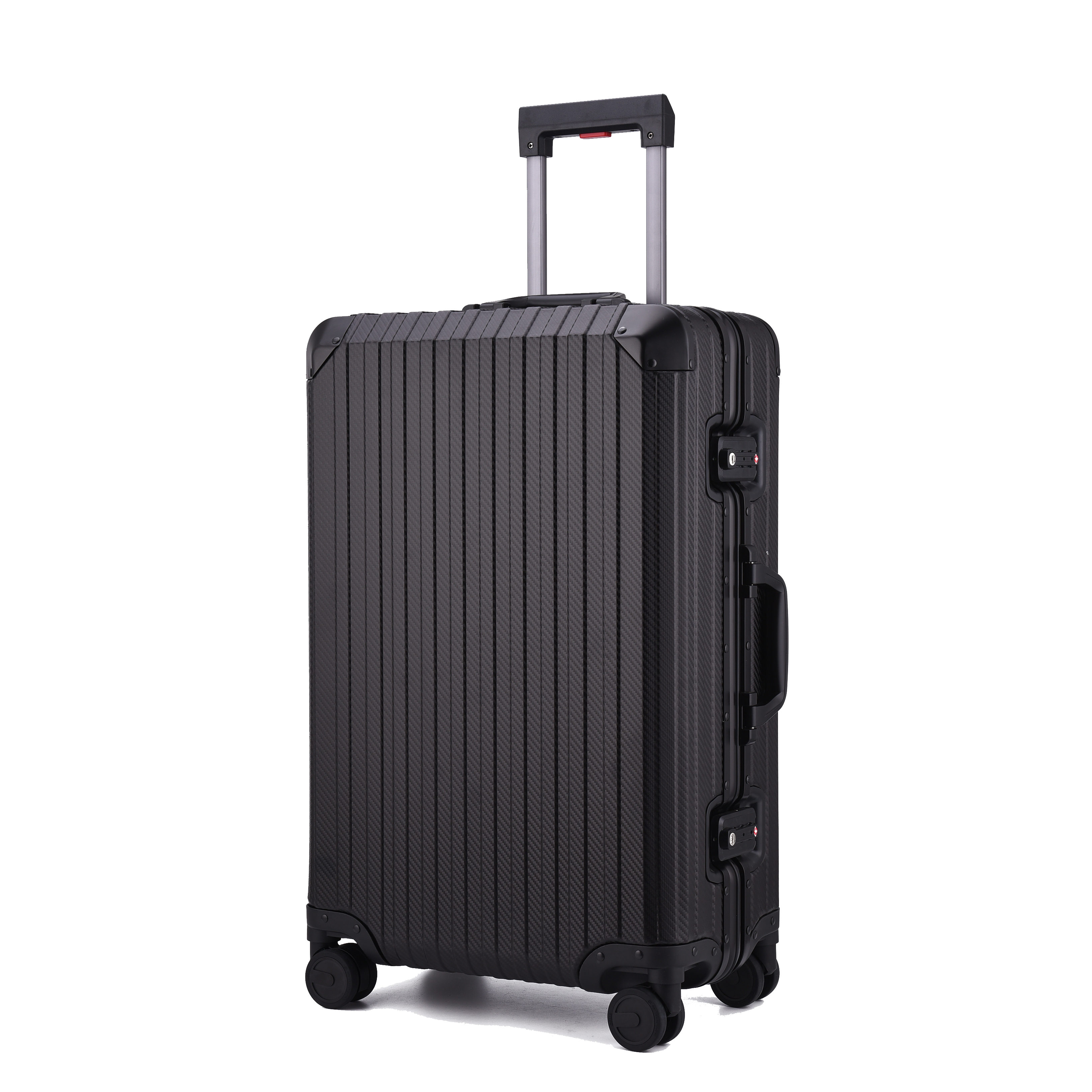 TREK Aluminum Suitcase Black Trendportss