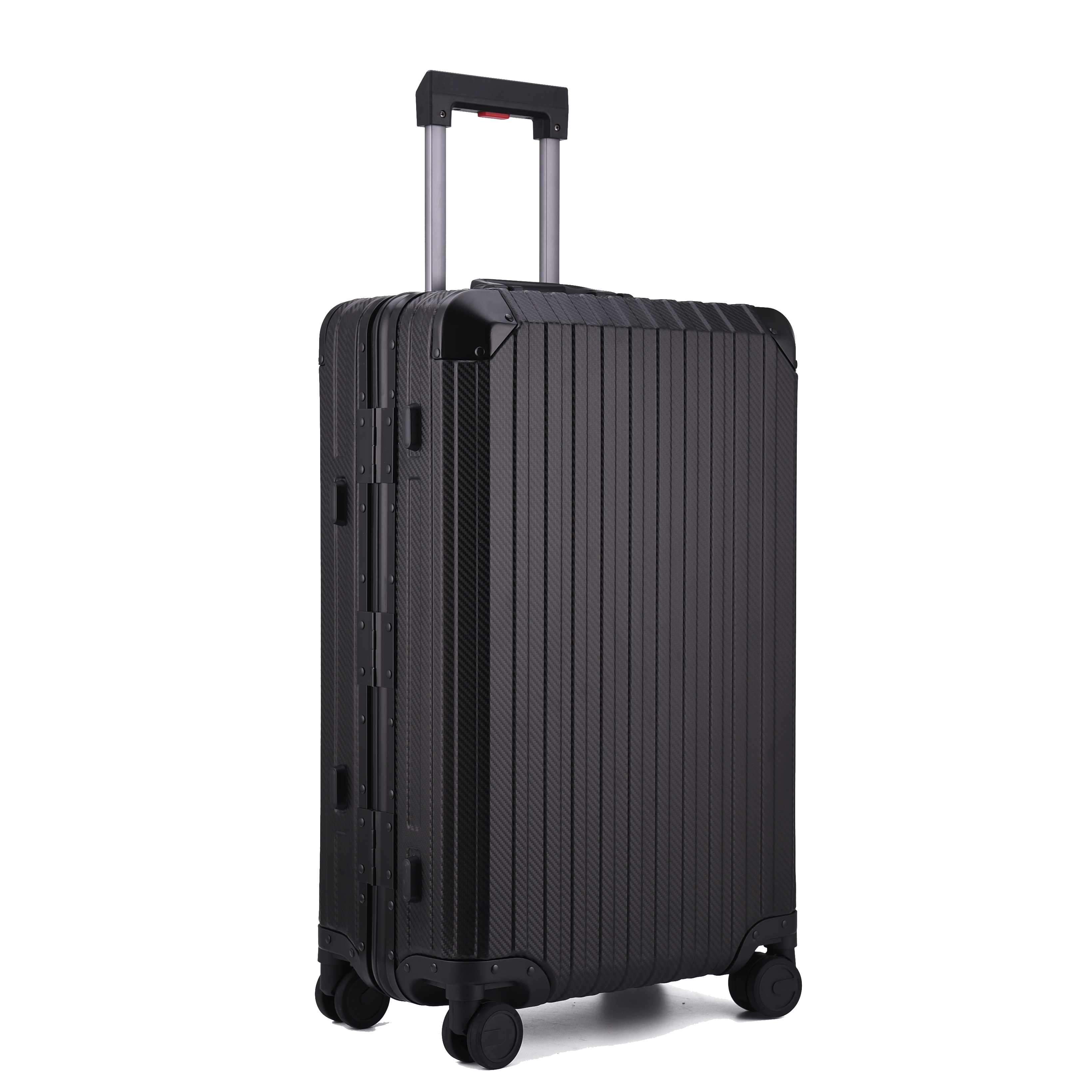 TREK Aluminum Suitcase Black Trendportss
