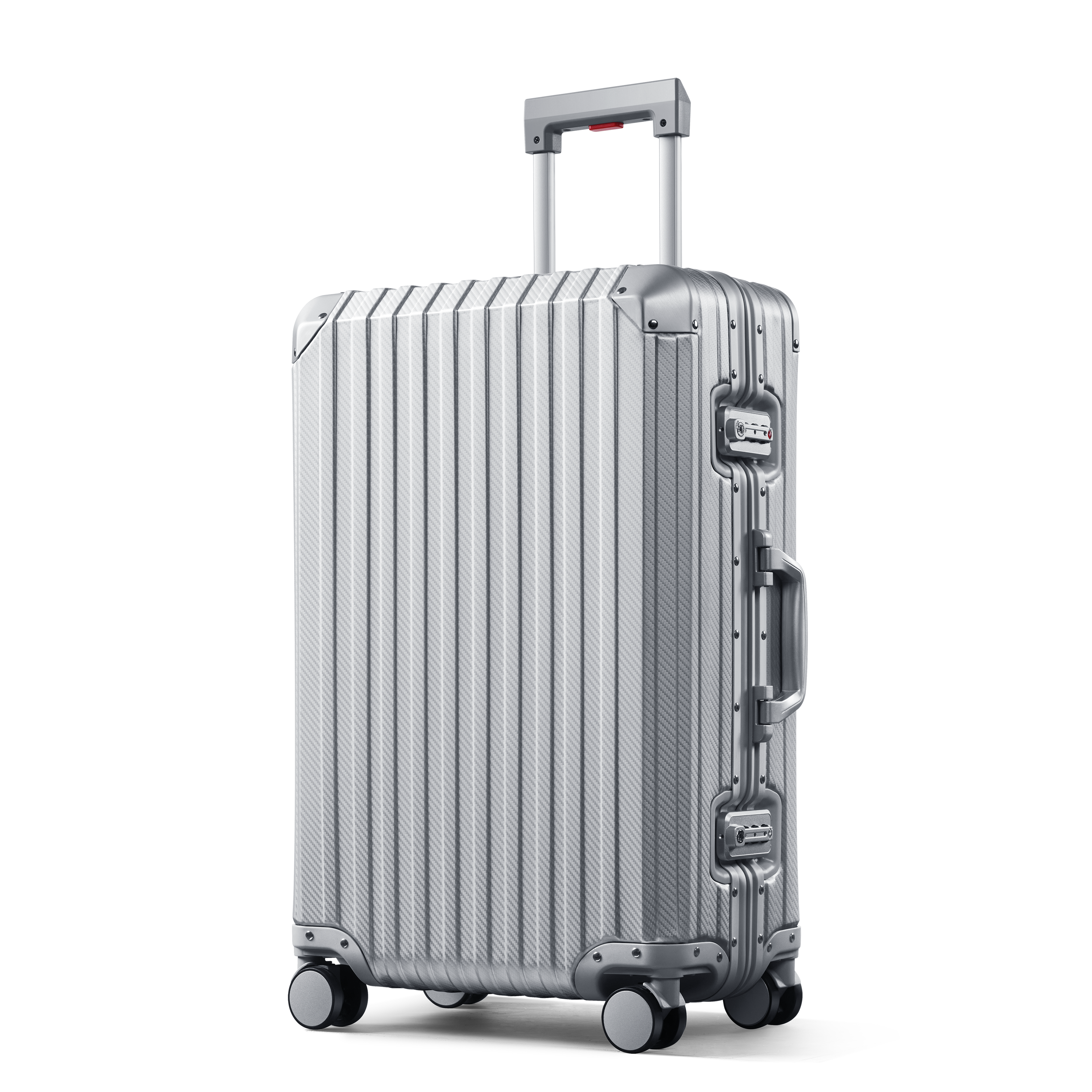 TREK Aluminum Suitcase Silver Trendportss