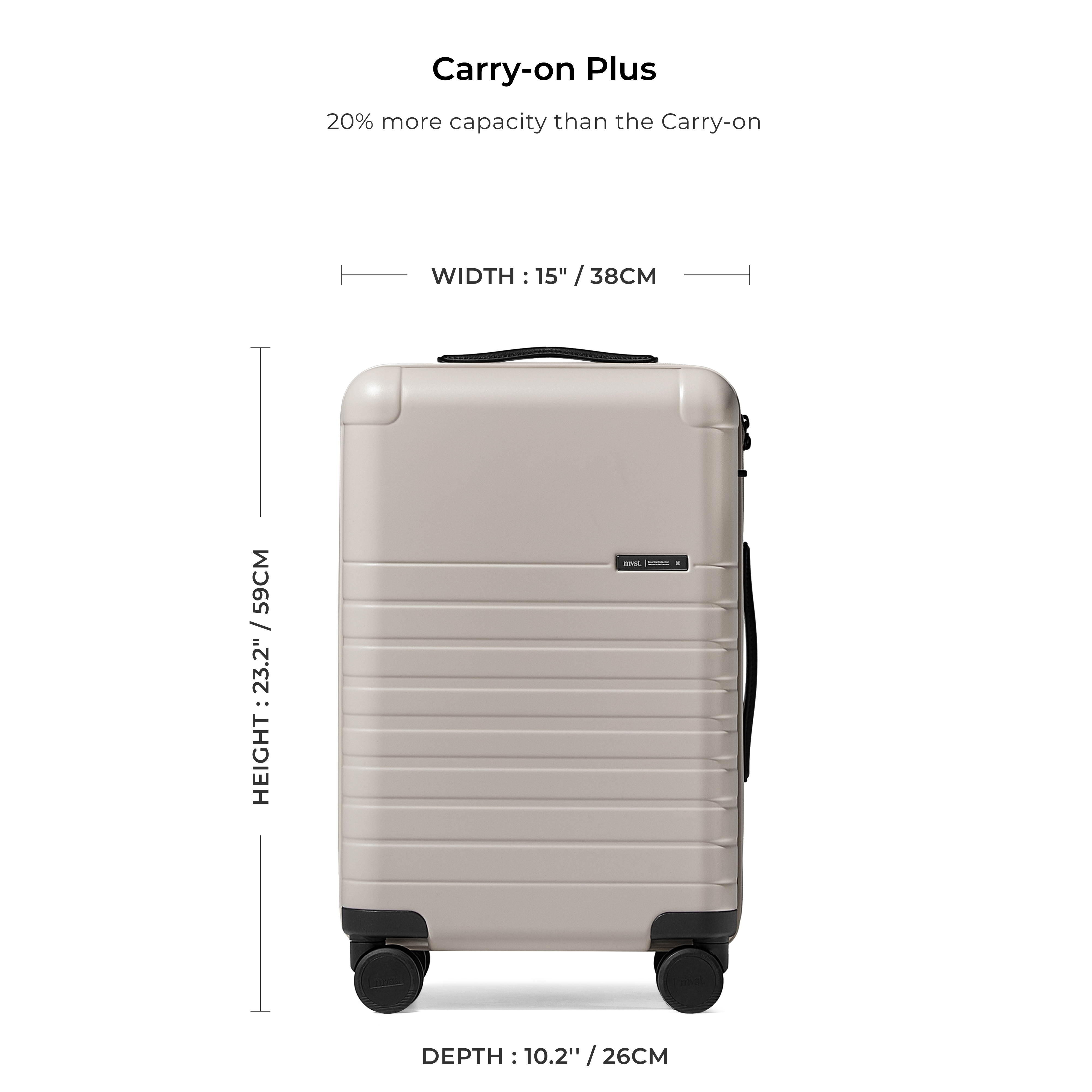 Essential Collection Suitcase Monica Sand Trendportss#size_Carry-On Plus