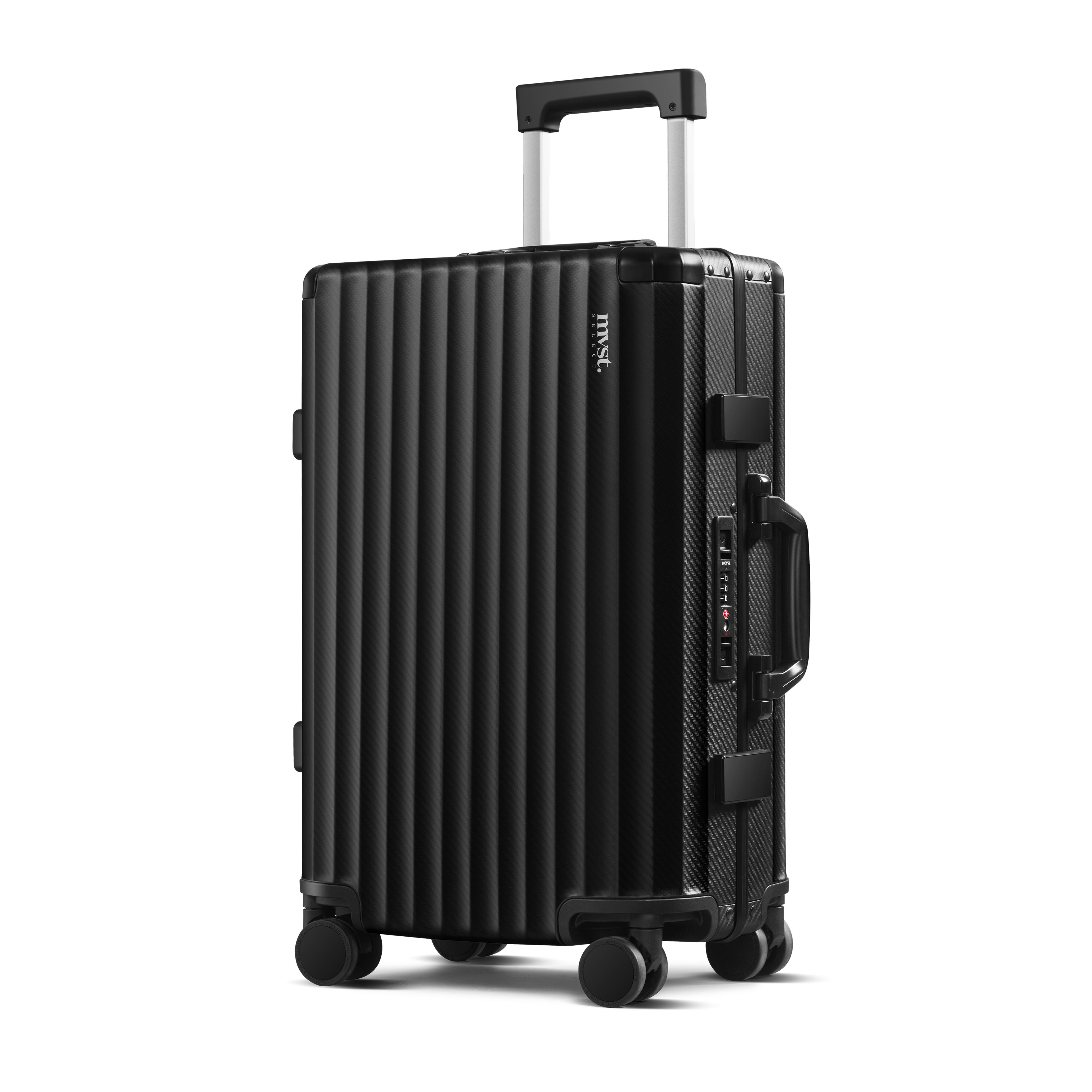 SPACE Aluminum Suitcase Black Trendportss