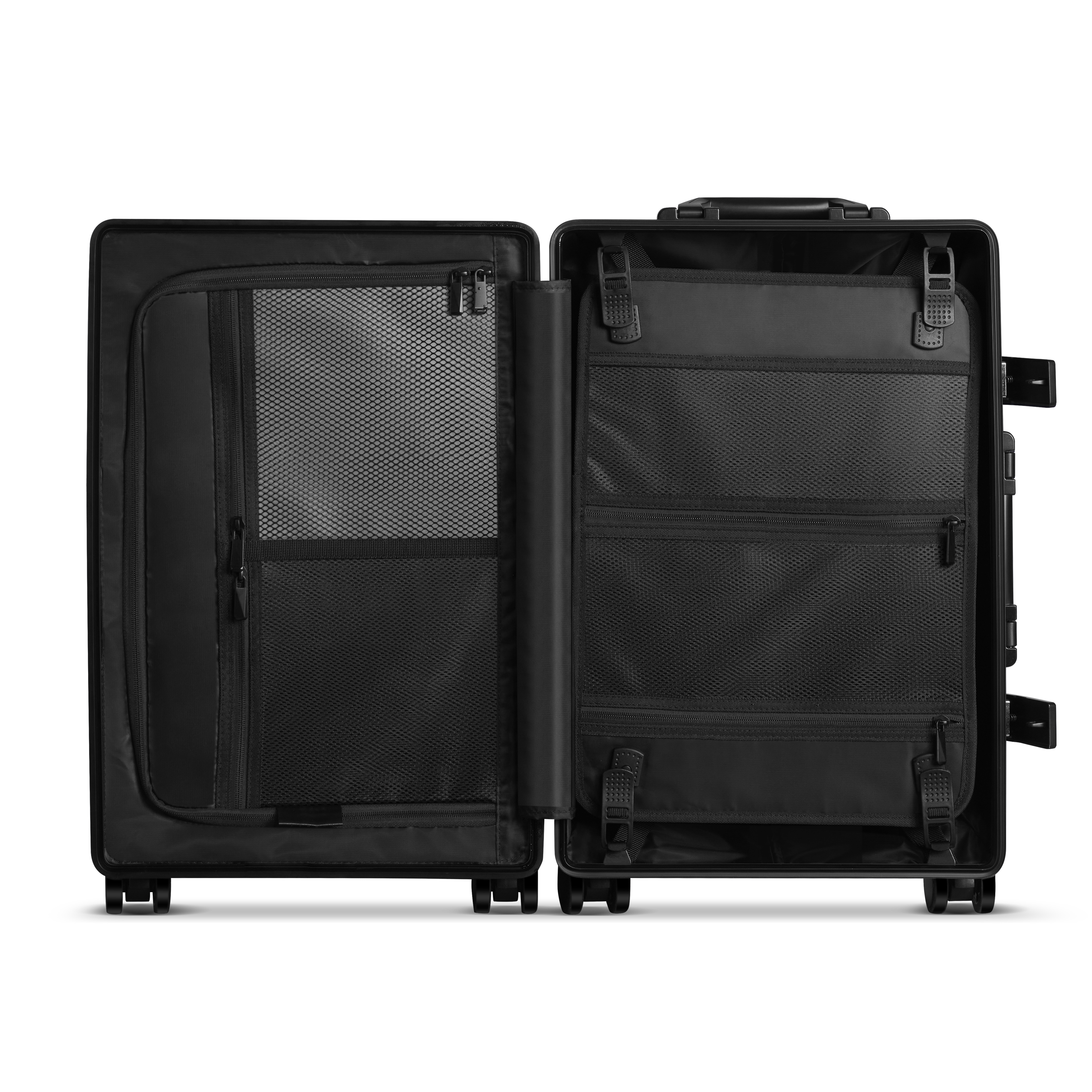 SPACE Aluminum Suitcase Black Trendportss