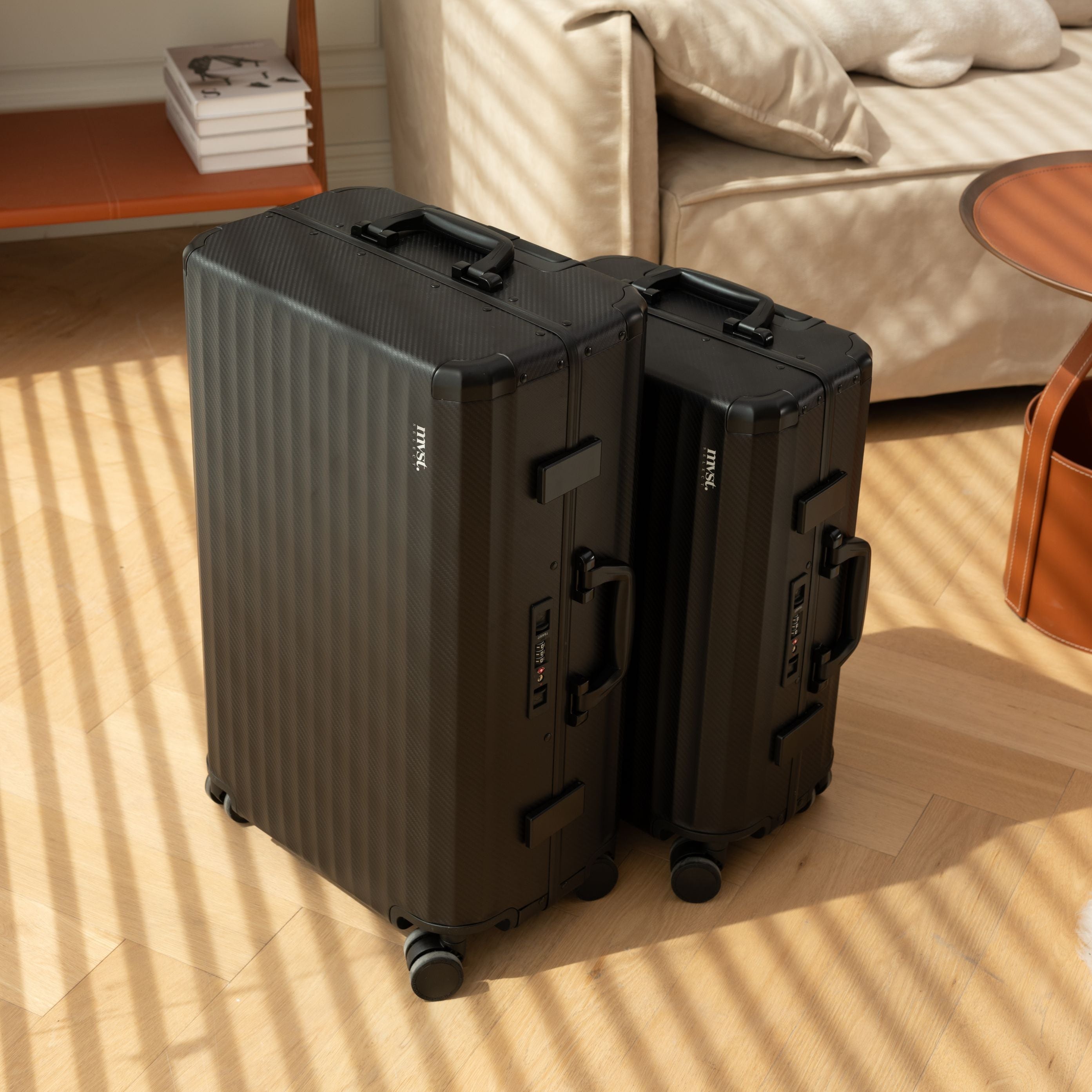 SPACE Aluminum Suitcase Black Trendportss